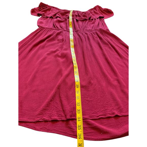 City Chic Off Shoulder Burgundy Dress - Size XL/22 - Picture 7 of 13